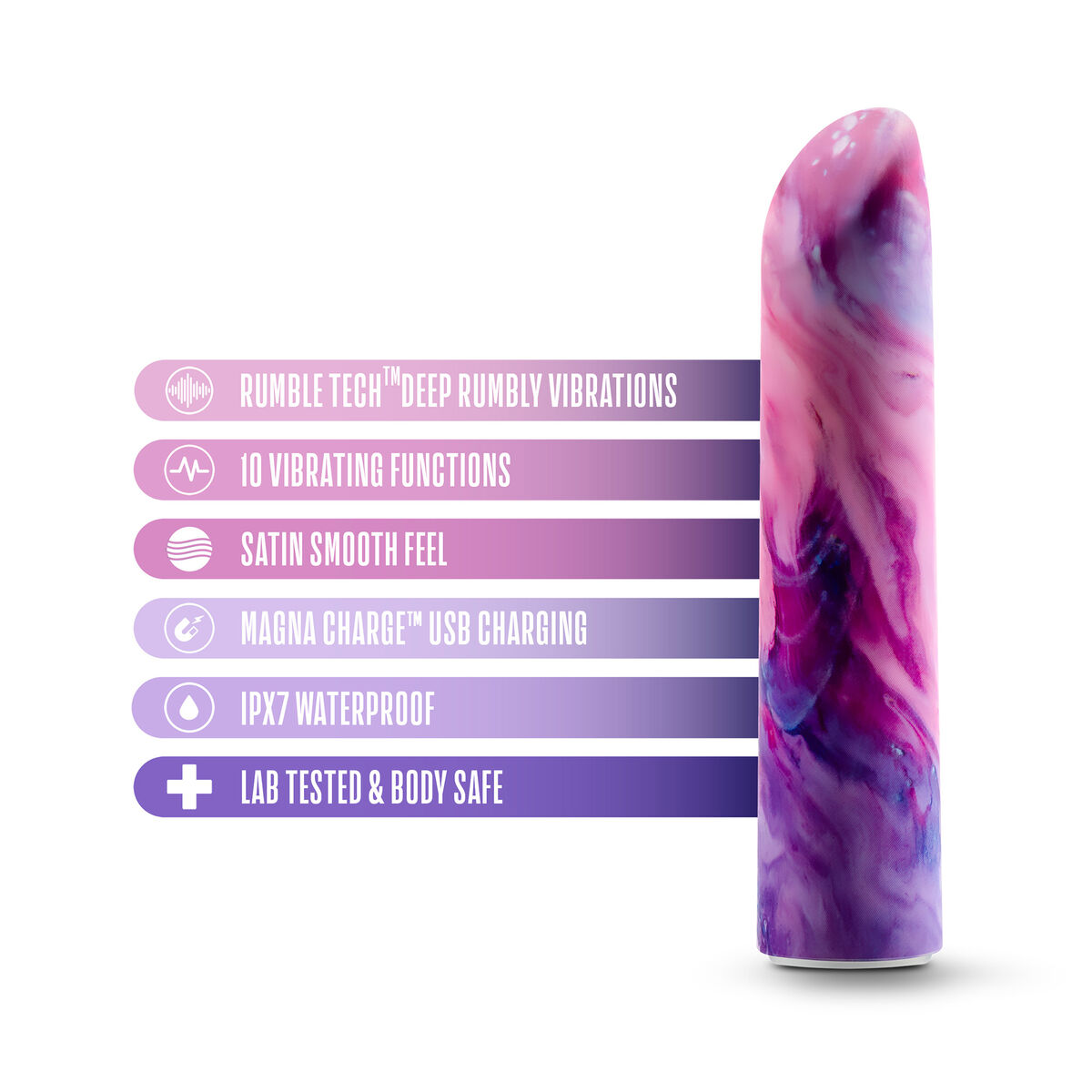Lodveida Vibrators Blush Limited Addiction Daudzkrāsains